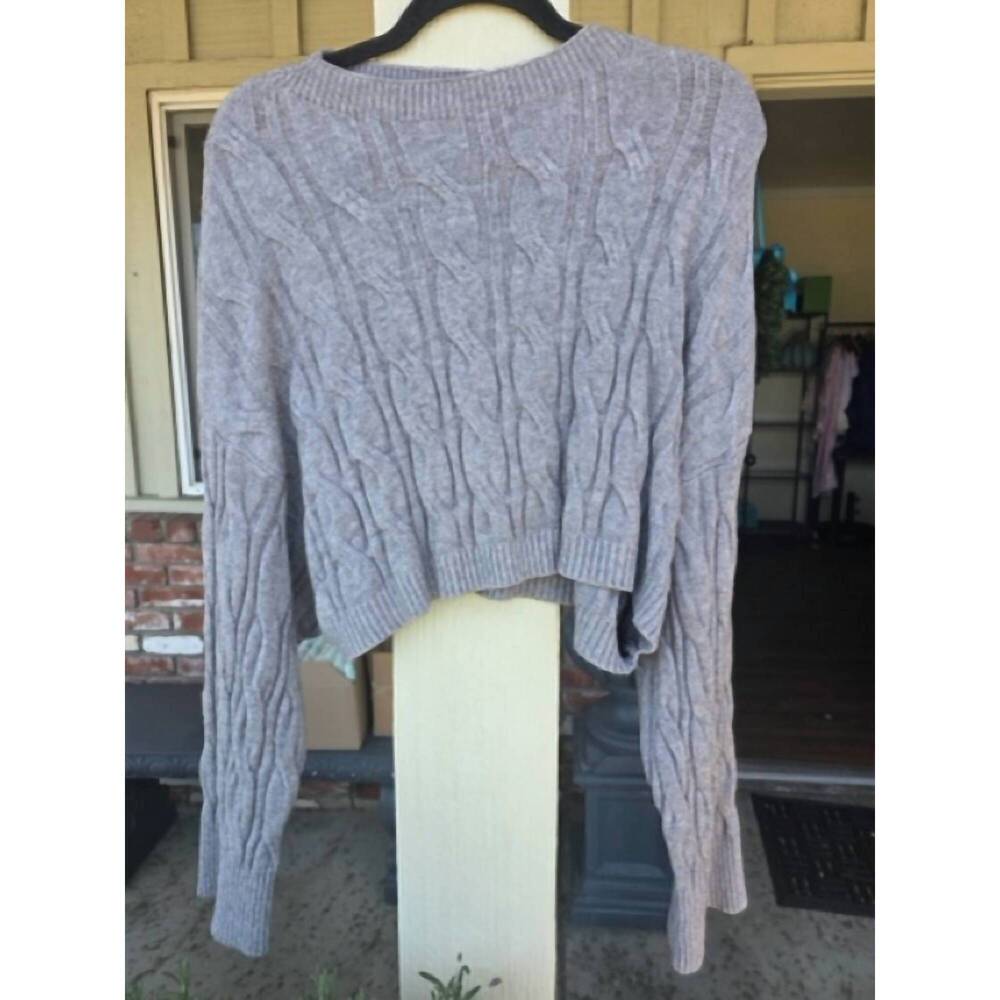 NEW ETERNELLE women's cropped sweater in grey